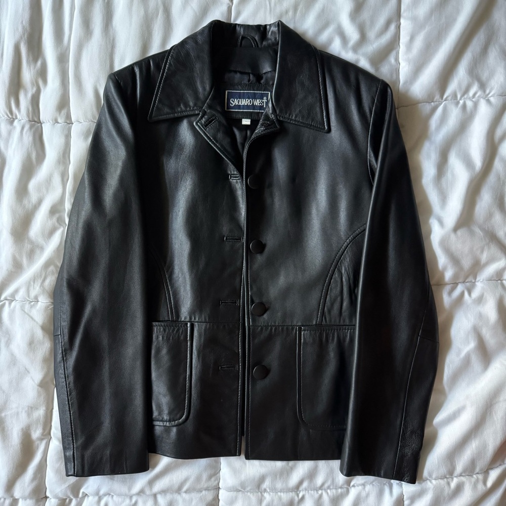 Vintage Black Genuine Leather Jacket